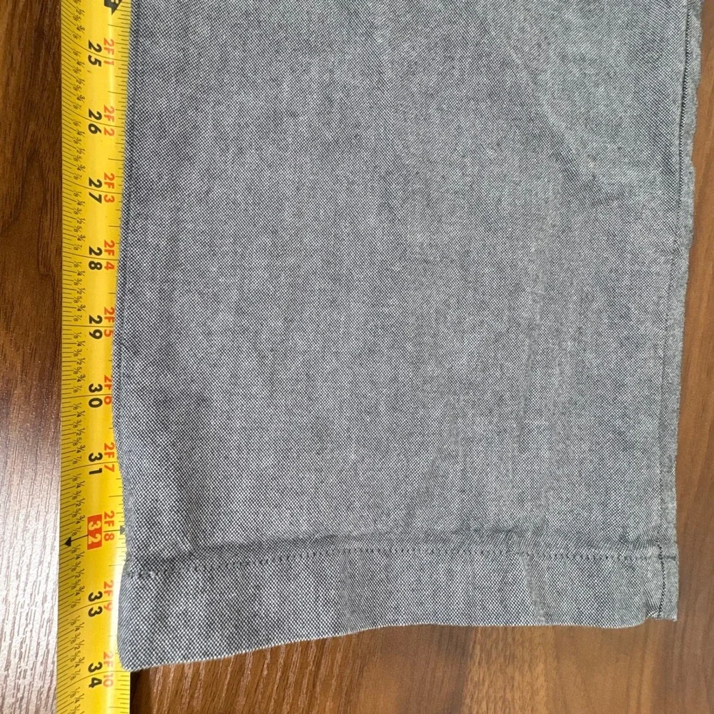 Banana Republic Straight Fit Grey Heather Cotton Dress Pants 36x34 Mens Trousers